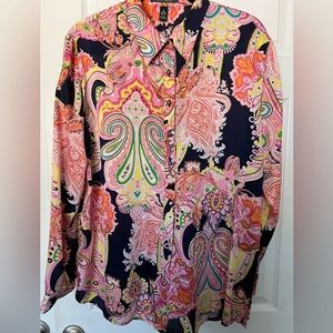 “Lauren Ralph’s Lauren Paisley Popover Blouse!